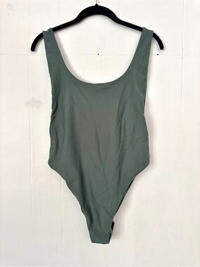 Aerie high leg low back cheeky one piece swim suit